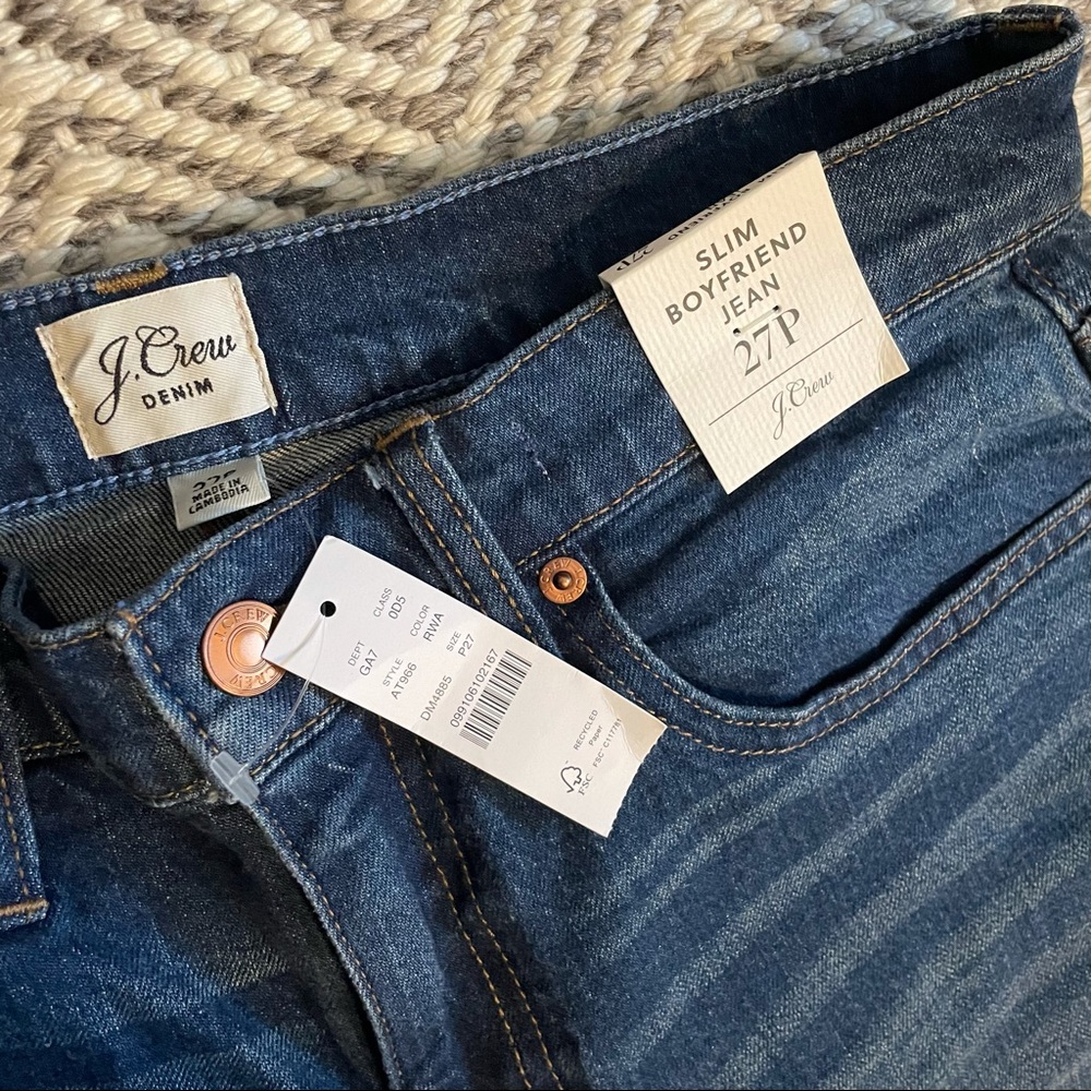 NWT J. Crew Petite Slim Boyfriend Jean